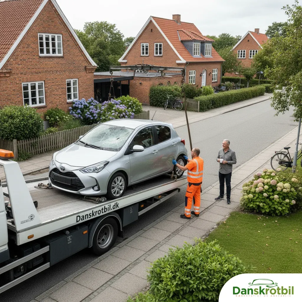 afhent skrotbil med autotransport fra privat adresse