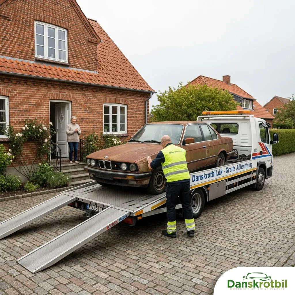 afhentning af bil til skrot fra privat adresse