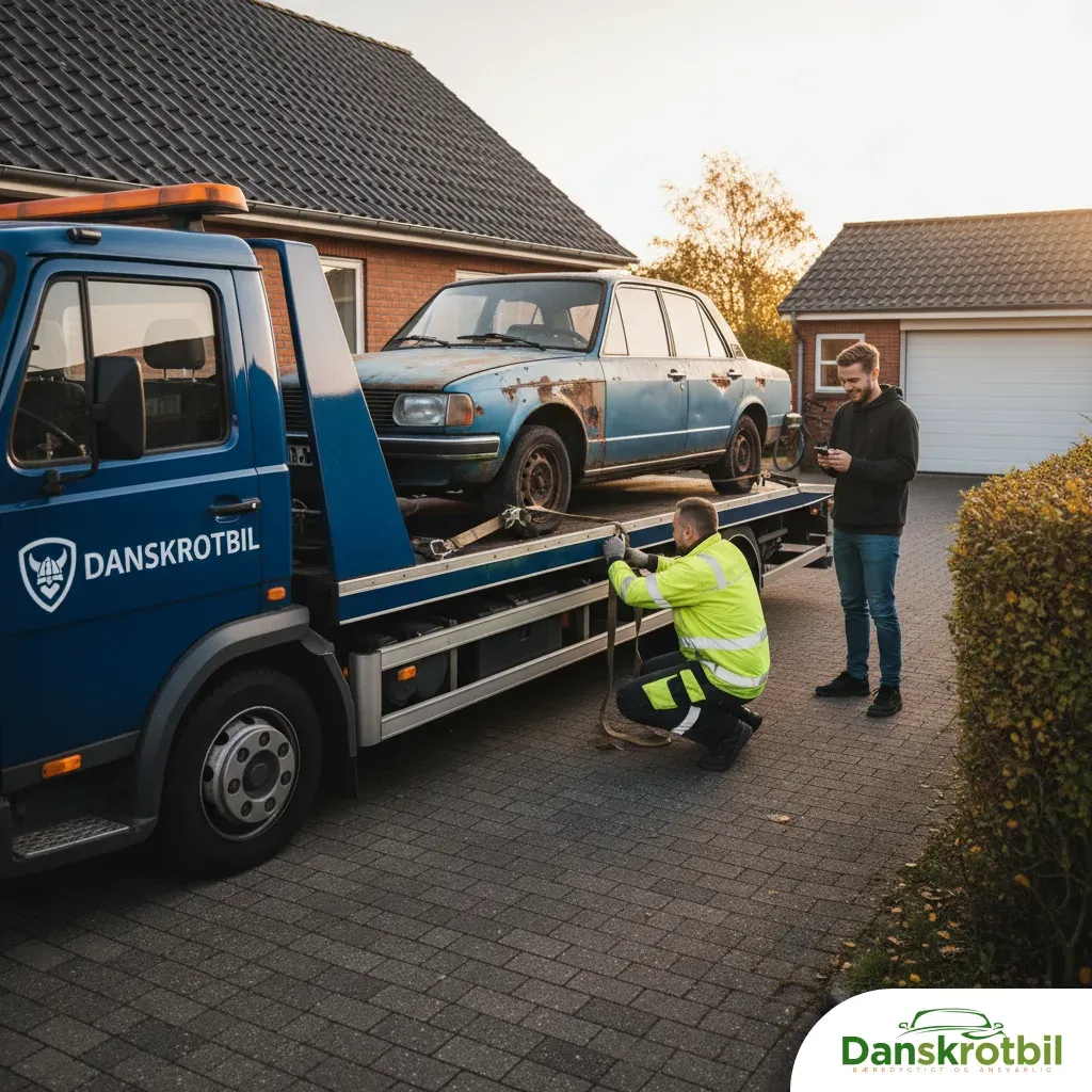 afhentning af bil til skrot fra privat adresse