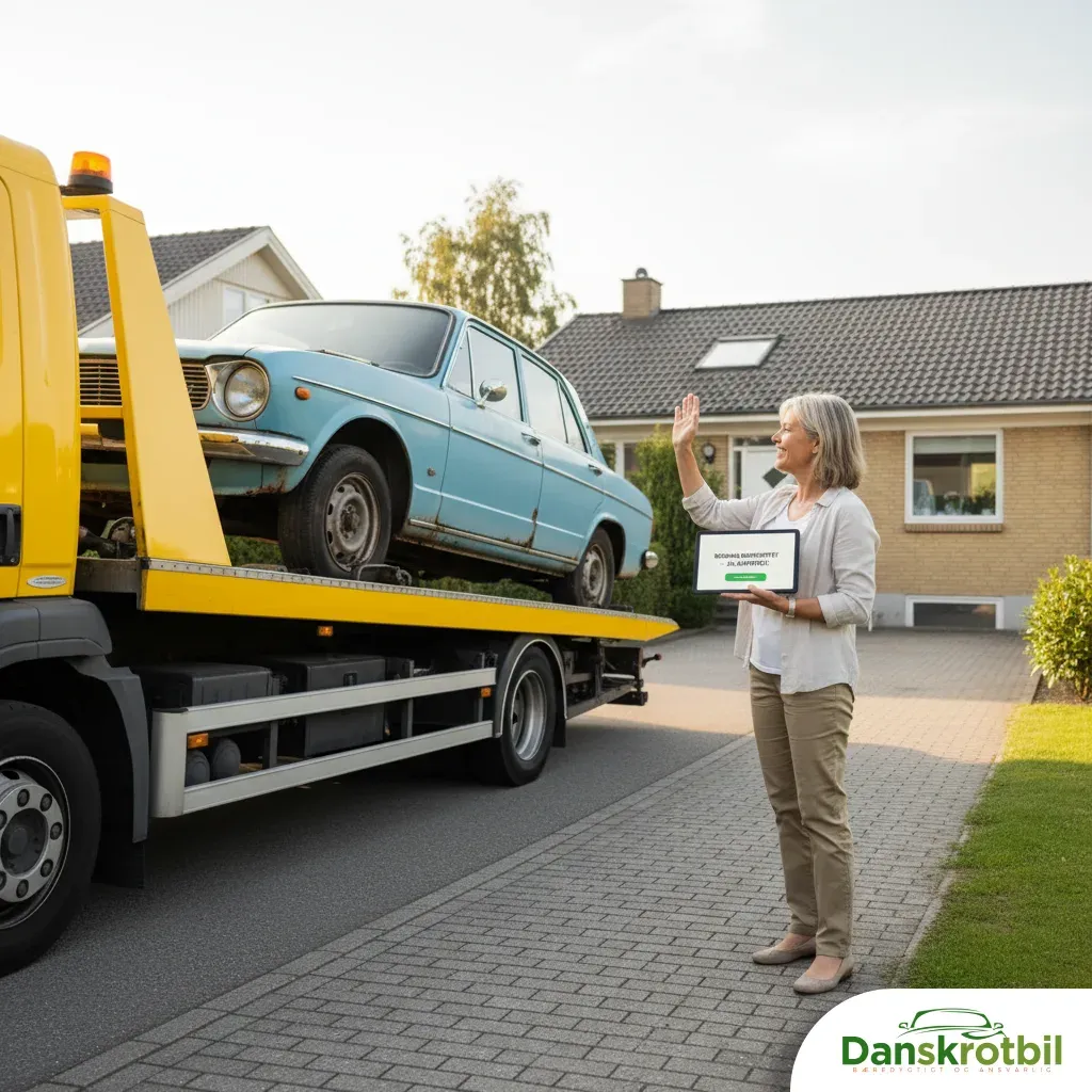 book afhentning til bilophugger af skrotbil